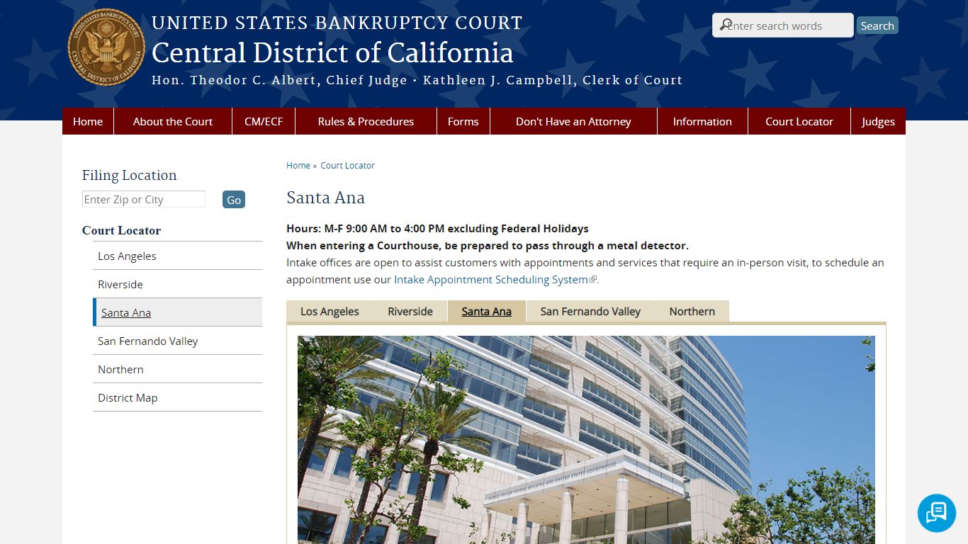Santa Ana | Central District of California | United States Bankruptcy Court